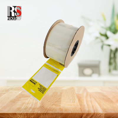 Thẻ in tùy chỉnh LDPE Plastic Poly Pre Opened Bags On A Roll Fan Gập túi ô tô lỗ
