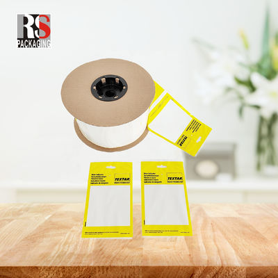 Thẻ in tùy chỉnh LDPE Plastic Poly Pre Opened Bags On A Roll Fan Gập túi ô tô lỗ