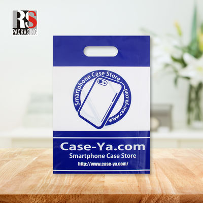 Boutique Plastic Poly Bag Heavy Duty Die Cut Patch Handle Thẻ mua sắm