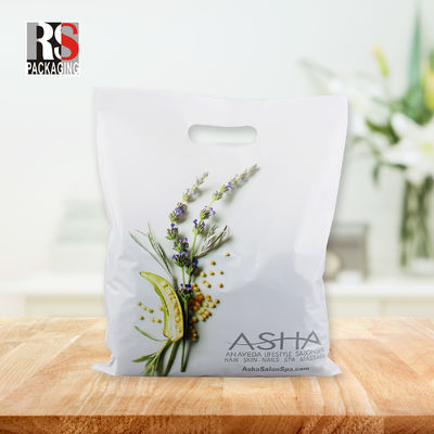 Custom Mylar Die Cut Handle Poly Bags Thẻ quà nhựa tái chế Thẻ mua sắm