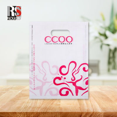 PE tay cầm túi mua sắm Die Cut Cảm ơn túi mua sắm