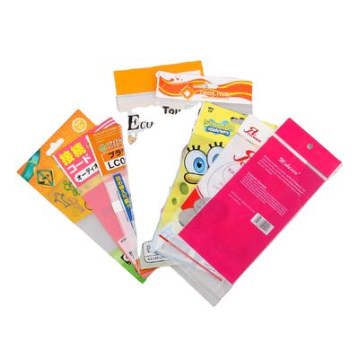 Bản thân gắn kết con dấu Bopp Poly túi cho đồ trang sức bông tai đóng gói tùy chỉnh in