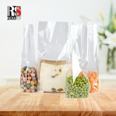 12x8x25cm Plastic Square Bottom Food Bag Cho Popcorn Trong màu sắc rõ ràng hoặc tùy chỉnh