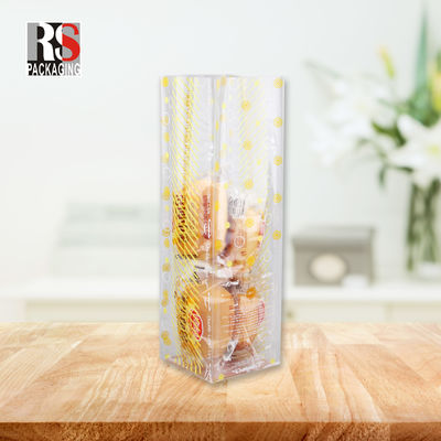 Bánh mì chéo vuông đáy túi PP nhựa OPP bao bì thực phẩm Bopp khối túi đáy cho bánh