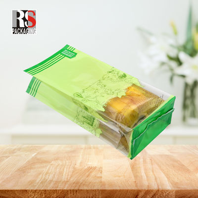 Micro Perforated Wicket Bread Bag Logo tùy chỉnh in hình vuông dưới túi cho đóng gói bánh