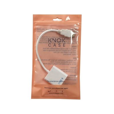 Wire Line Packaging Clear Stand Up Zipper Bag Dấu ẩm Đối với USB Cable Packaging