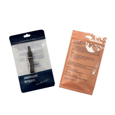 Wire Line Packaging Clear Stand Up Zipper Bag Dấu ẩm Đối với USB Cable Packaging