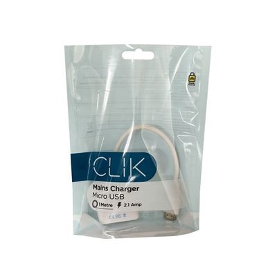 Wire Line Packaging Clear Stand Up Zipper Bag Dấu ẩm Đối với USB Cable Packaging