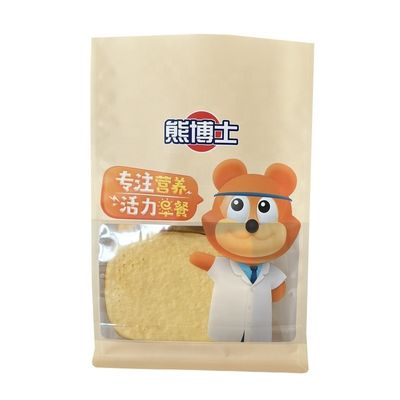 Đặt hàng tùy chỉnh tám mặt niêm phong đáy phẳng đứng lên bao bì túi cho ngũ cốc bữa sáng