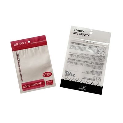 Bao bì điện tử túi nhựa Ziplock mặt trước rõ ràng được làm bằng cấu trúc vật liệu OPP / CPP