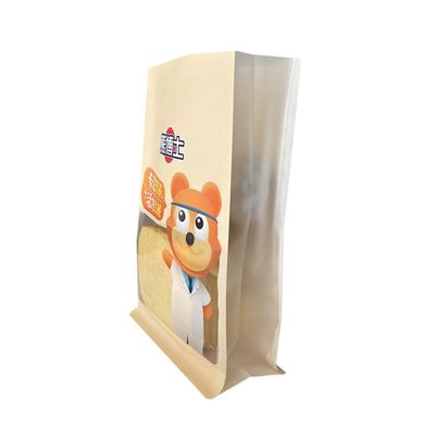 Thùng đóng gói thực phẩm đáy phẳng bên cạnh cho bột đồ ăn nhẹ bánh quy hạt ngũ cốc gia vị