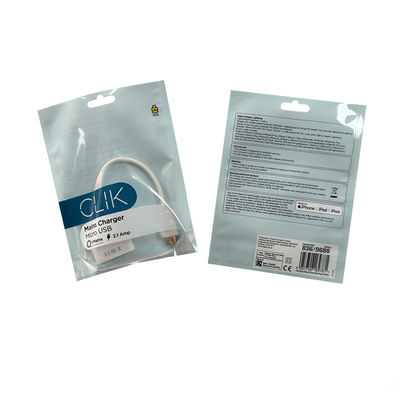 Glossy Clear Plastic Ziplock pouch bag For Mobile Phone Case And USB Cables Packaging (Bổn túi nhựa lấp lánh và rõ ràng)