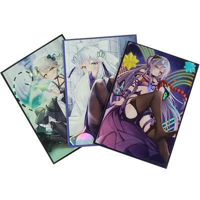 Nghệ thuật in Holo tùy chỉnh Yugioh MTG TCG Hologram Anime Custom Trading Board Game Card Sleeves