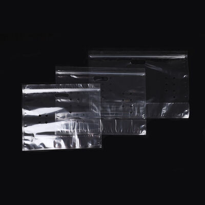 Túi nhựa thực phẩm thiết kế tùy chỉnh chống sương mù, trong suốt, đựng rau củ quả tươi, có khóa kéo và tay cầm