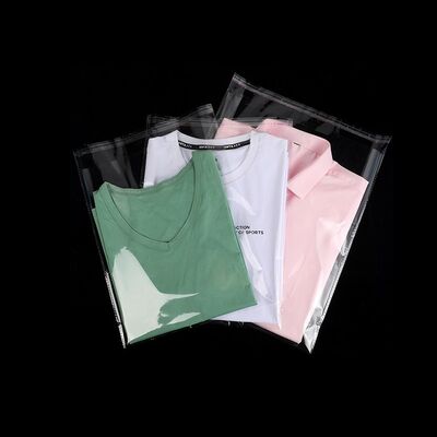 Bao bì áo thun tùy chỉnh túi nhựa Opp trong suốt trong suốt với chất tự dán