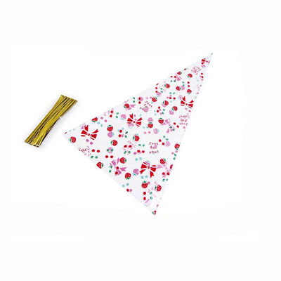 Thùng Cello Cellophane Candy Cone Bag Special Shape Popcorn Bag Tam giác Thùng đồ làm bánh nhựa rõ ràng