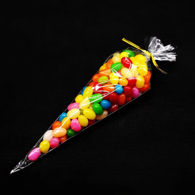 Thùng Cello Cellophane Candy Cone Bag Special Shape Popcorn Bag Tam giác Thùng đồ làm bánh nhựa rõ ràng
