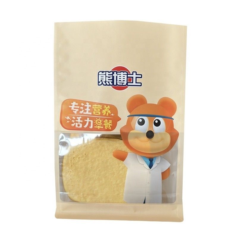 Đặt hàng tùy chỉnh tám mặt niêm phong đáy phẳng đứng lên bao bì túi cho ngũ cốc bữa sáng