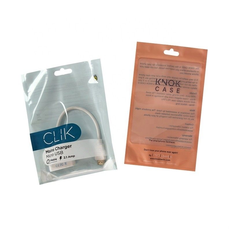 Glossy Clear Plastic Ziplock pouch bag For Mobile Phone Case And USB Cables Packaging (Bổn túi nhựa lấp lánh và rõ ràng)