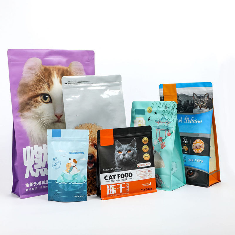 Mylar Stand Up Zipper Bag Hóa mùi Bảo quản thức ăn cho thú cưng