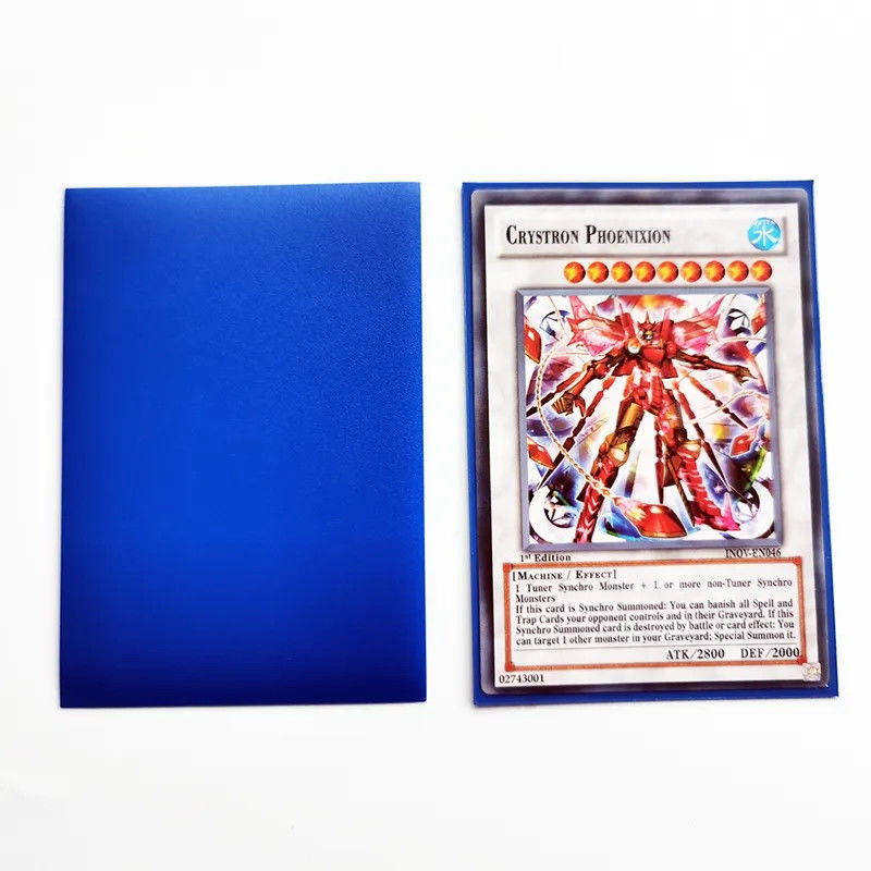 66x91 mm PP cao cấp Yu-Gi-Oh Thương mại Thẻ đa màu Tay áo bóng sáng Xếp Xám Yugioh Thẻ Tay áo nhựa