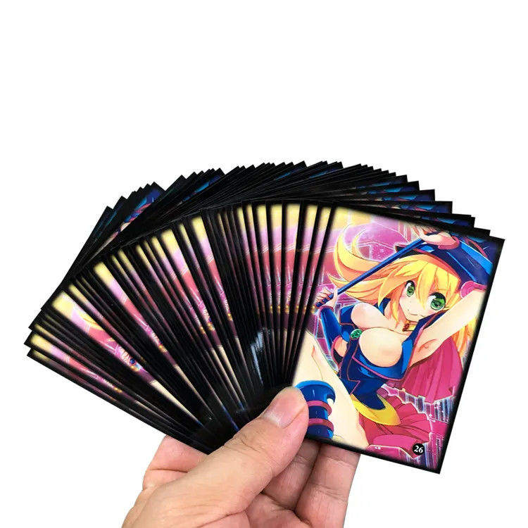 Kích thước tùy chỉnh Đỏ Đen Hai màu Game Card Sleeve Cho Mtg Yu-Gi-Oh TCG Thẻ tùy chỉnh Logo Và kiểu mẫu