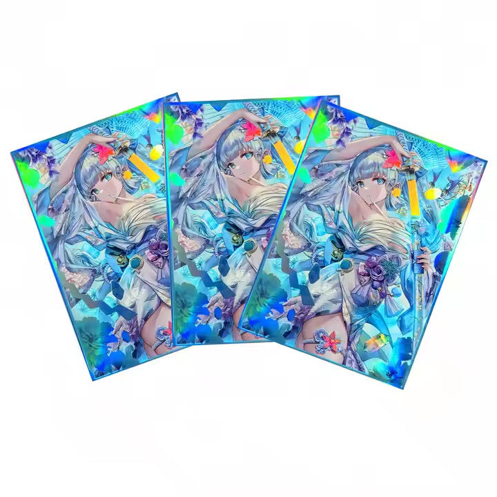 Thẻ kích thước tiêu chuẩn 60ct Holographic Custom For MTG / TCG / PTCG Art Anime Printing Card Sleeves